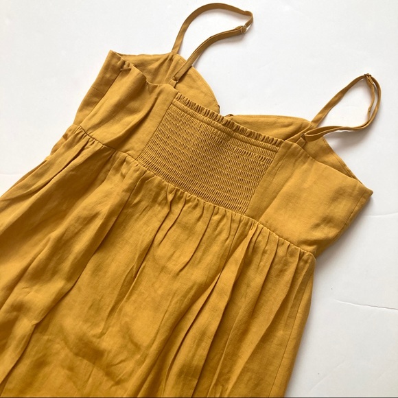 Midi Tiered Mustard Sundress NWOT Large - Picture 6 of 10